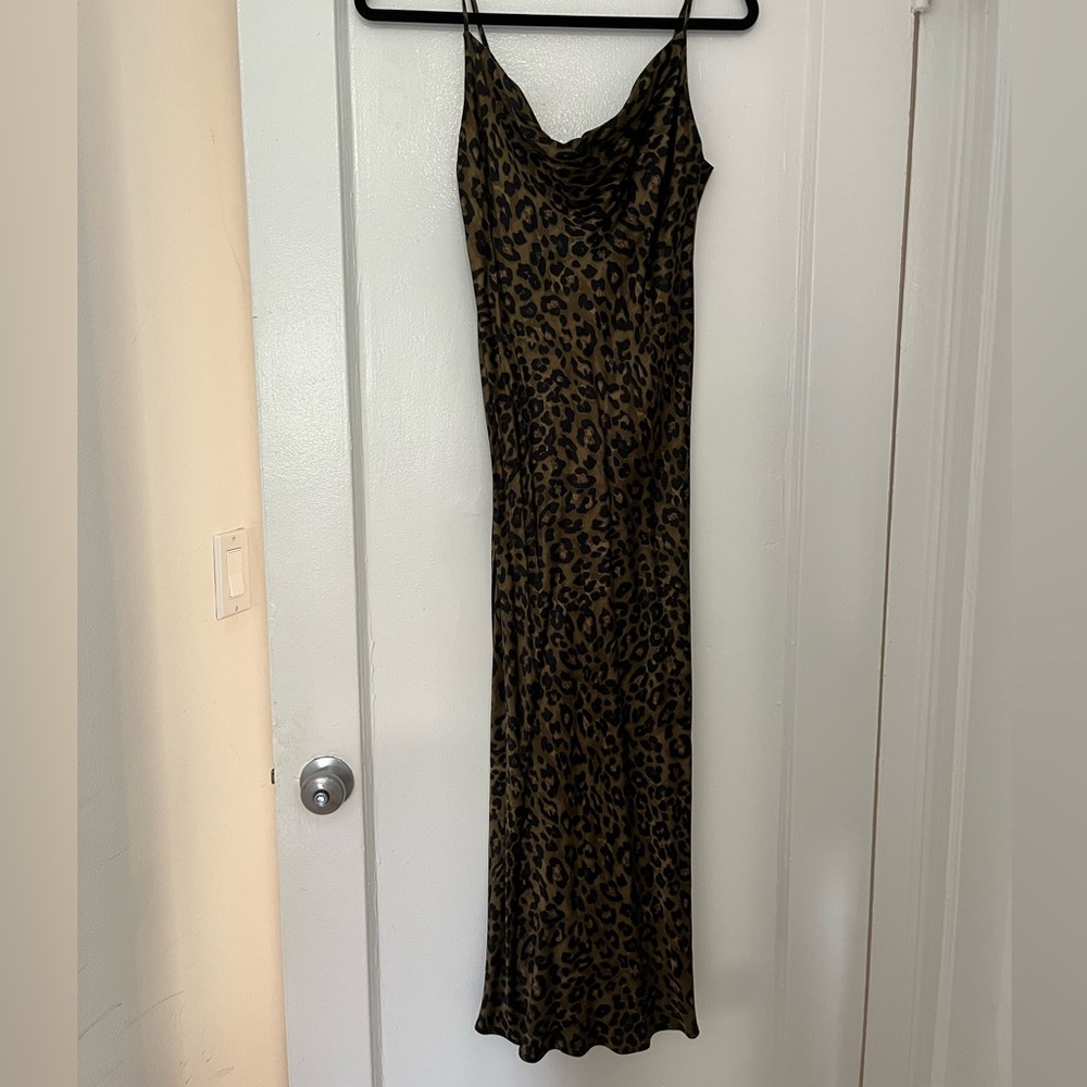 Zara leopard slip dress size S